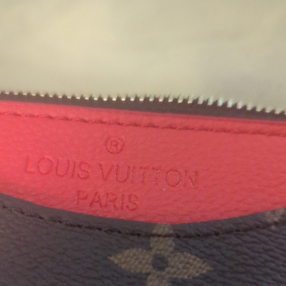 Louis Vuitton Brown and Red Monogram Clutch - Picture 3 of 7